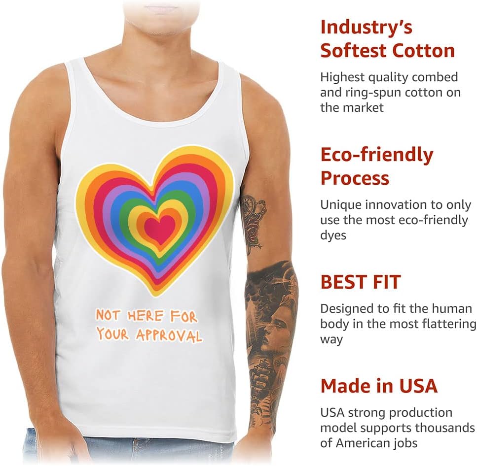 Pride Heart Tank - Pride Quotes Workout Tank - LGBTQ Jersey Tank