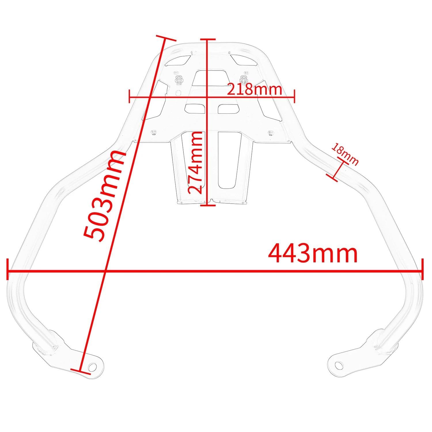 Mua Coolsheep Motorcycle Rear Seat Luggage Rack Extended Cargo Mount Bracket Shelf Bar Carrier For Honda Adv 150 2019 2022 B0b855tvlh - View #2
