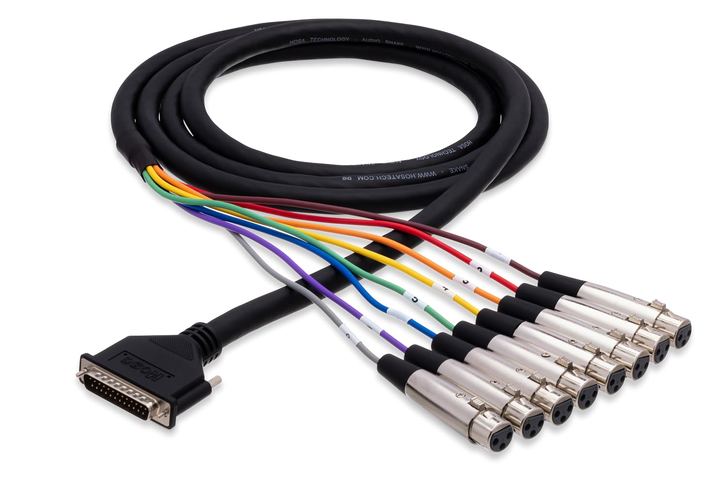 Amazon.com: Hosa DTF-803 XLR3F to DB25 Balanced Snake, 9.8 Feet