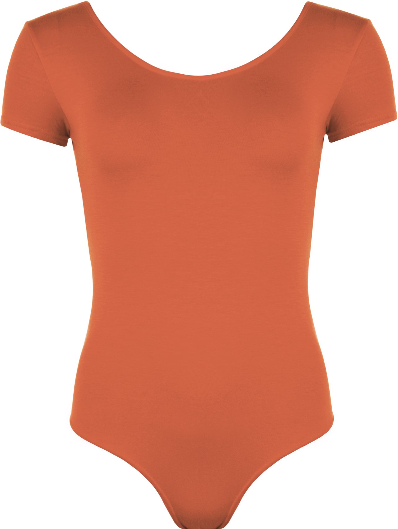 Wearall Women's Rust Stretch Bodysuit Top Leotard - 12/14