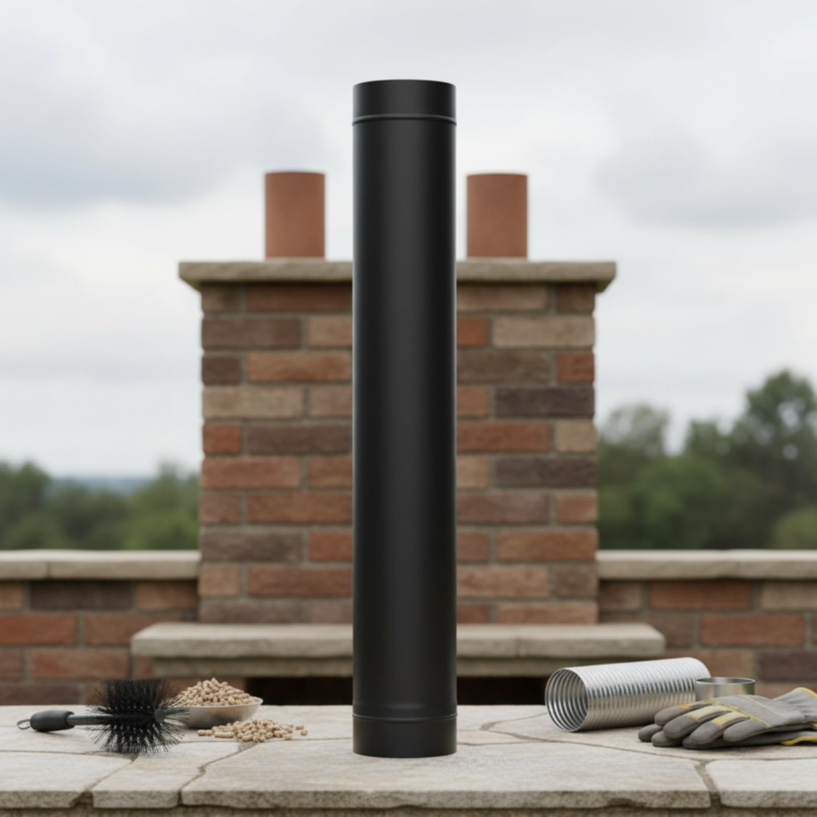 Gomito Corrugato Curva Alta Resistenza Raccordo per Insttori, Fai da Te, Caminetto, 波纹160mm 45度, Accessorio Per Camino A Legna, Gomito A 45 Gradi, Diametro 160mm, Acciaio Inossidabile Nero