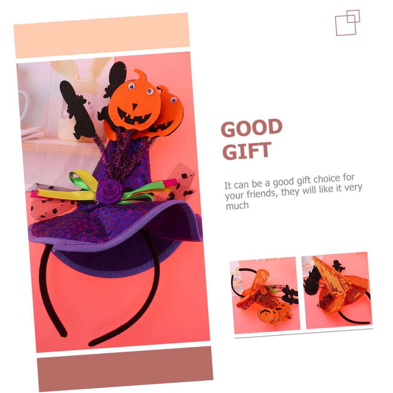 Alasum 12kawałki Opasek Głowę z Kapeluszem Czarownicy Halloween Akcesoria Kostiumowe Przyjęcia Imprezy i Wydarzenia Tematyczne