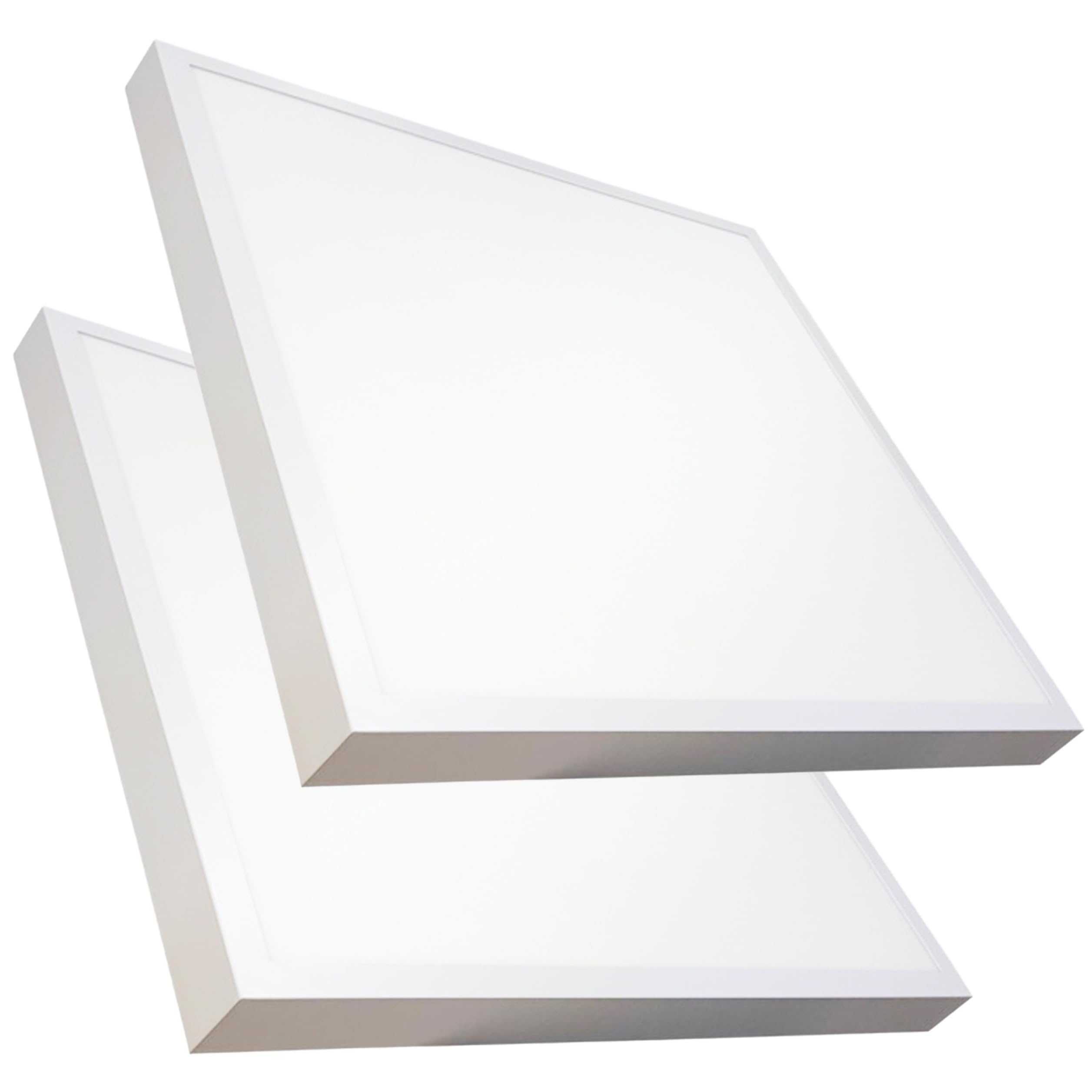 LED ATOMANT Packung mit 2 Quadatisch LED Oberfläche Deckenleucht 60x60cm 48W, CCT (Farbwahlschalter Warmweiß, Neutralweiß oder Kaltweiß), 5500 Lumen, Inklusive Treiber
