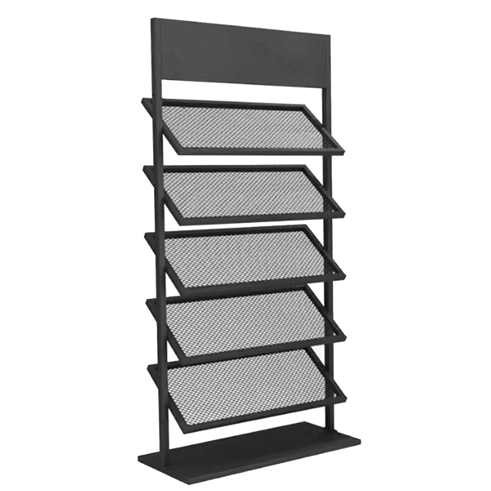 SWENEEN Freestanding Tile Rack,Porcelain Marble Sample For Malls Warehouses,Stone Storage For 60,Black-60cm/23.6in