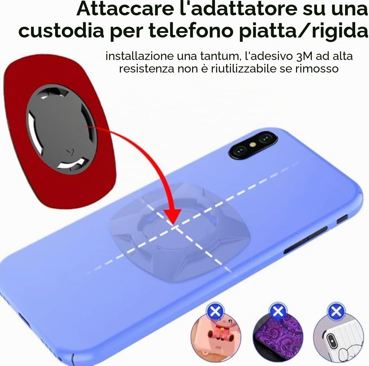 Generic Supporto e ammortizzatore per specchietto da moto, per scooter, moto e bicicletta