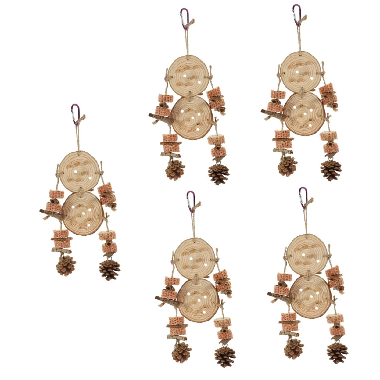 Kisangel 5 Pièces Perroquet Broie Le Bec Et Mâche des Jouets Jouet pour Animaux De Compagnie De Perruche De Balançoire D'Oiseau s De Calopsitte d'oiseaux Perroquet