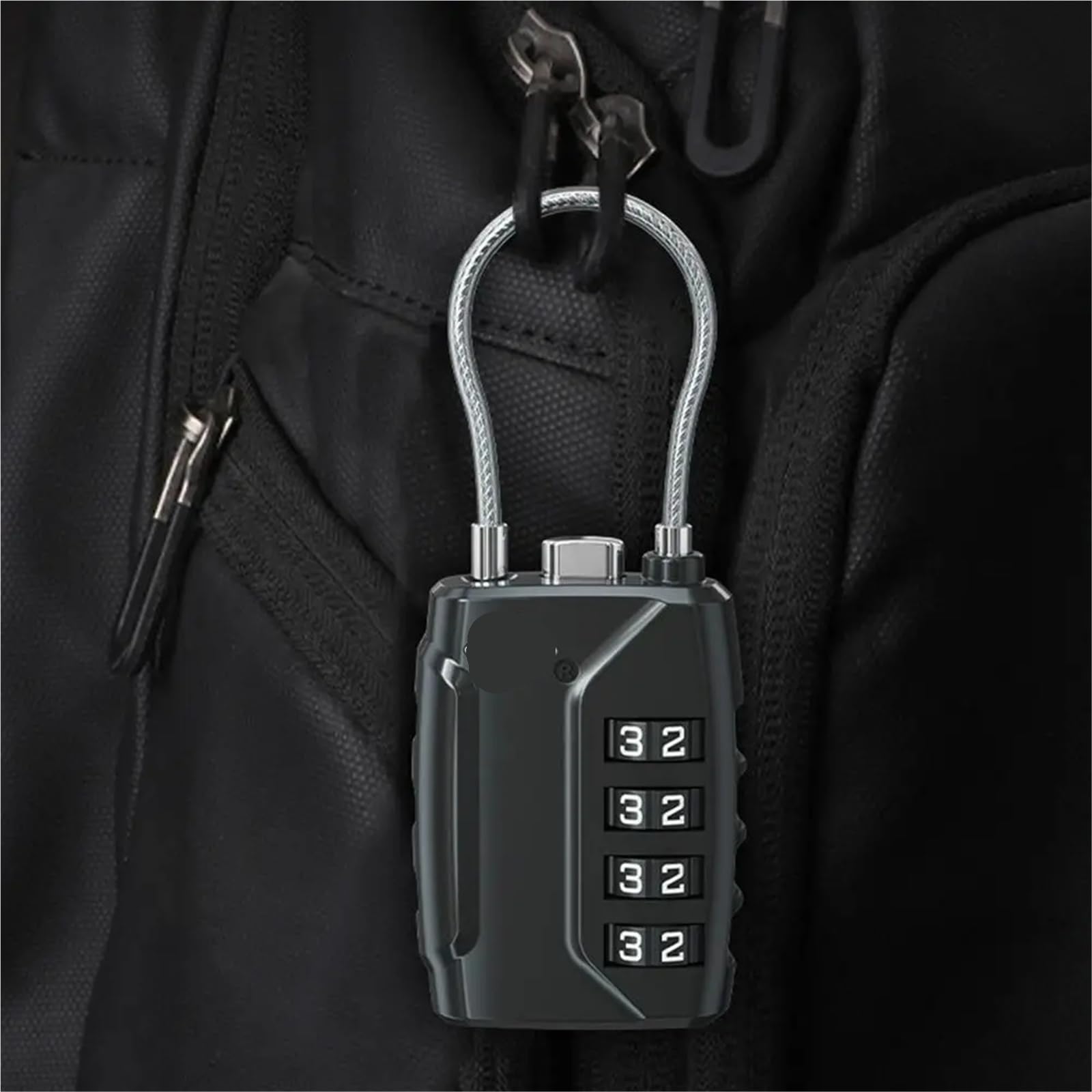 Lucchetto portatile con cavo metallico, for valigia da viaggio, bagaglio, con combinazione a 4 cifre, strumento di sicurezza, 1 pezzo(Type 1)