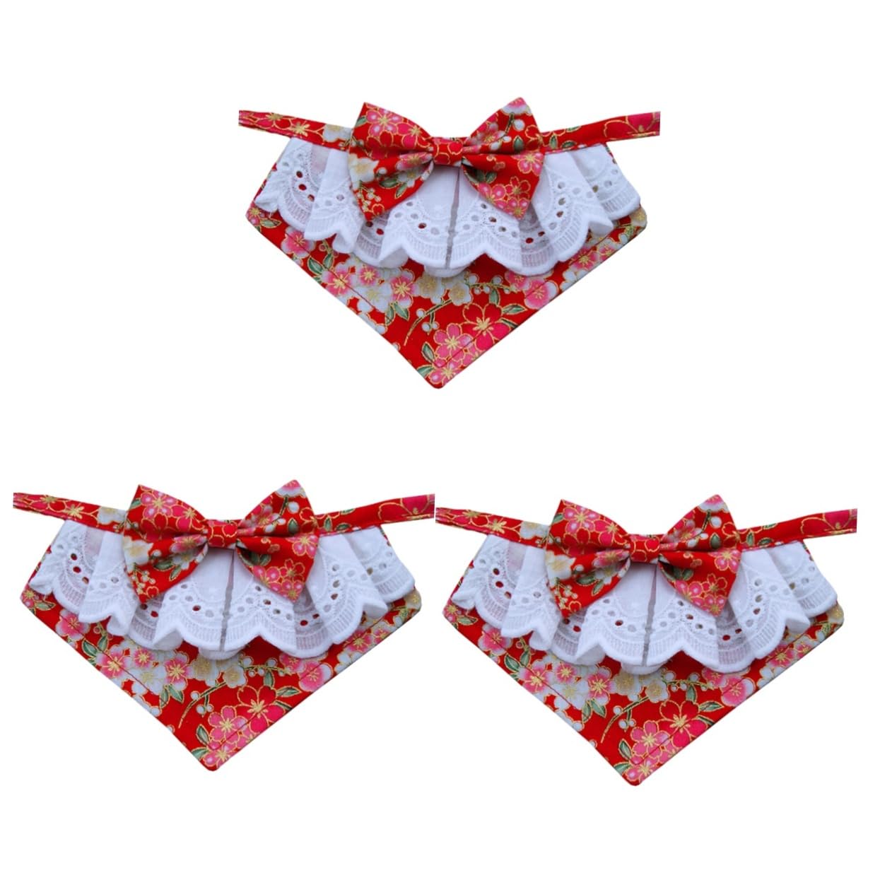 Écharpes triangulaires pour animaux SUPVOX Lot de 3 bavours