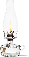 Lamplight 12-Inch Chamber Oil Lamp Clear Glass - Vintage Emergency Light for Power Outages & Hurricanes