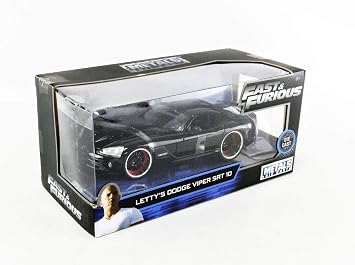 Fast & Furious Letty's Dodge Viper SRT 10 1/24 Scale Diecast Car Black