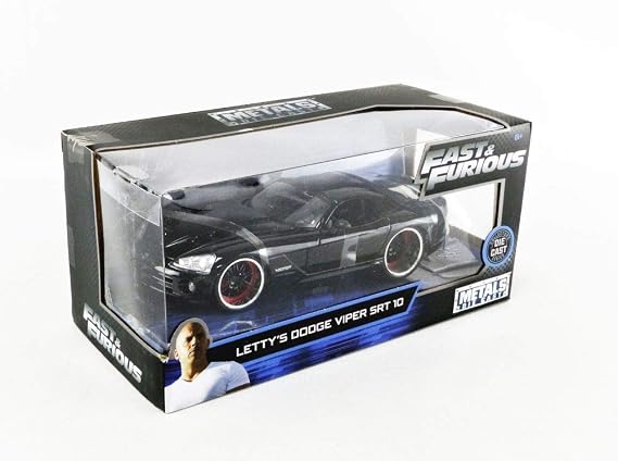 Fast & Furious Letty's Dodge Viper SRT 10 1/24 Scale Diecast Car Black