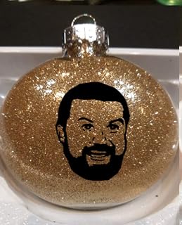 Always Sunny in Philadelphia Mac Gold Glitter Holiday Ornament Shatterproof Disc
