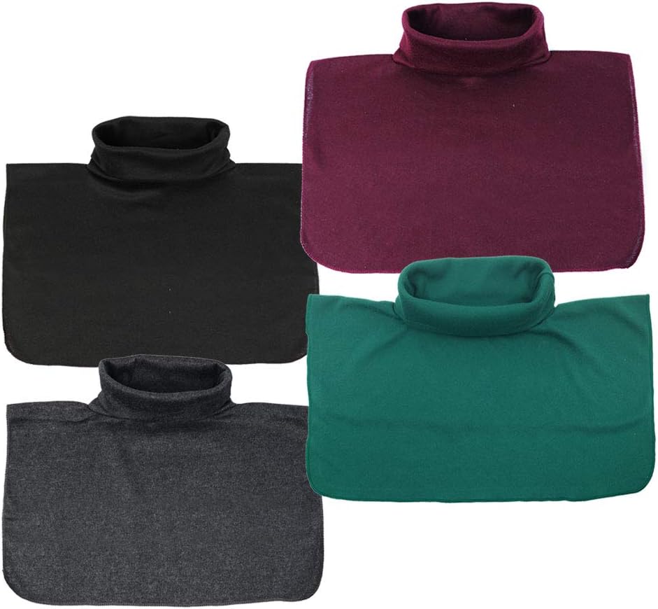 Set of 4, Elistyle Women Girls Causal Cotton Collar Neck Dickey False Turtleneck Half Top Faux Fake Collar
