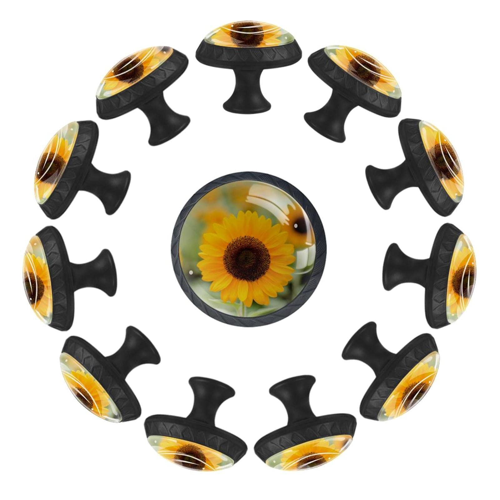 Boutons de tiroir tournesol pour illuminer la chambre enfant et la commode