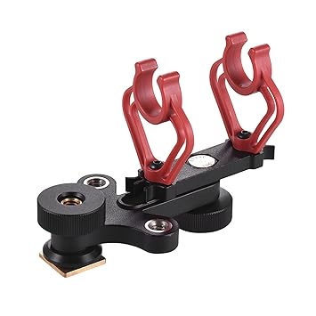 Homgeel BY-C30 Shock Mount Holder Clip Camera Shoe for Microphones 18-20mm Diameter