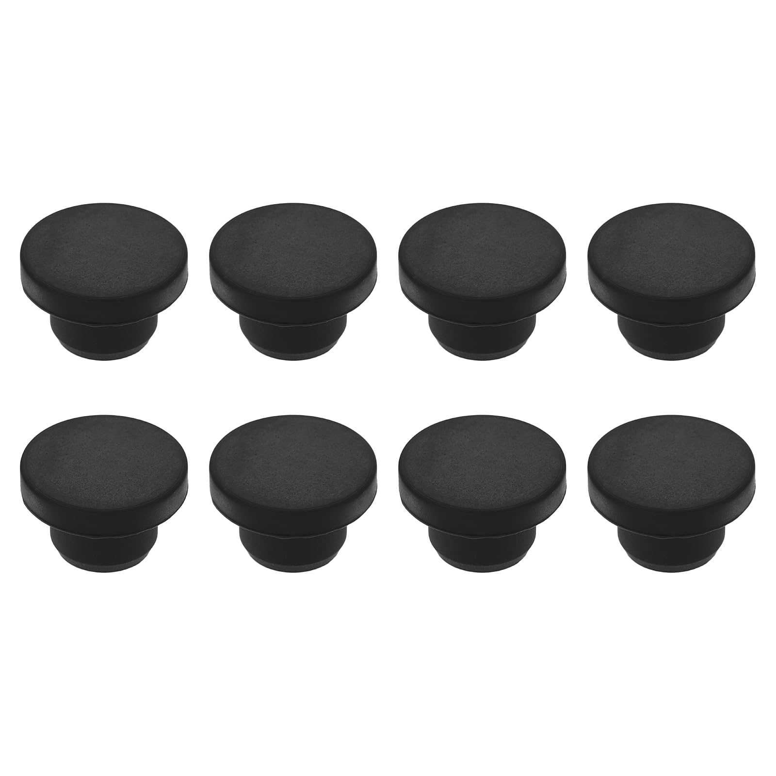 sourcing map 8pcs T-Shaped Silicone Plugs 15mm 19/32 Inch Dia, Black โ image 1