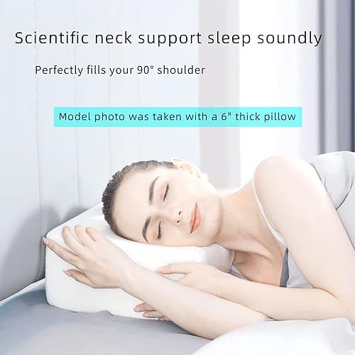 Miniatura 2 de Cubo - Almohada cuadrada de espuma viscoelástica soporte ergonómico almohada de espuma viscoelástica de rebote lento almohada lateral para dormir