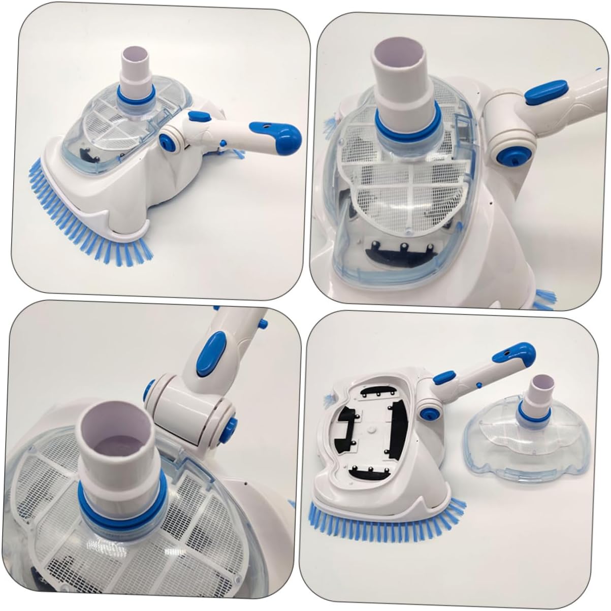 Mikikit Professional Pool Vacuum Brush Clip Design Plastic Cleaning Tool for Efficient Pool Maintenance