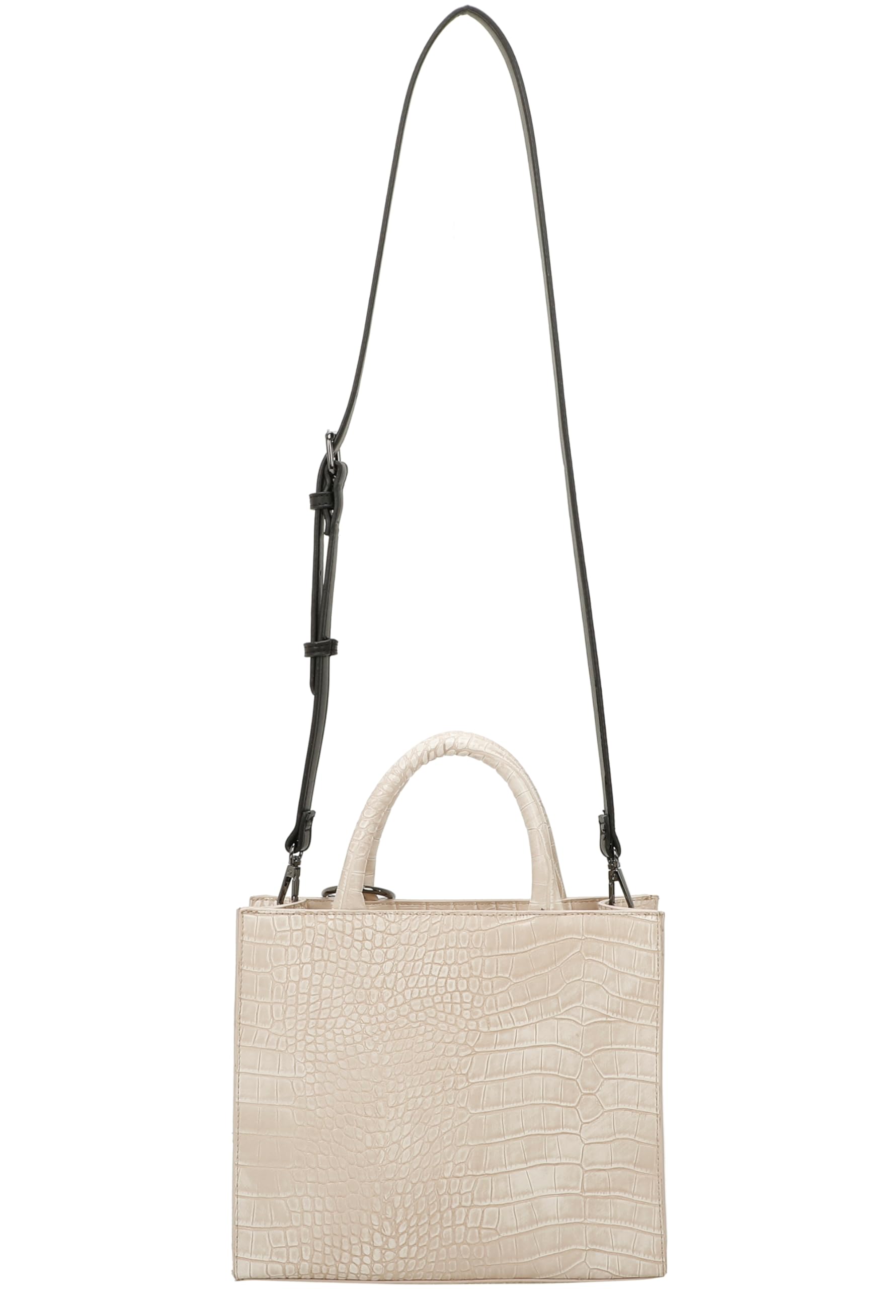 Buffalo Big Boxy Collection Croco White Taupe 2 Tonos, Shopper para Mujer, Pardo