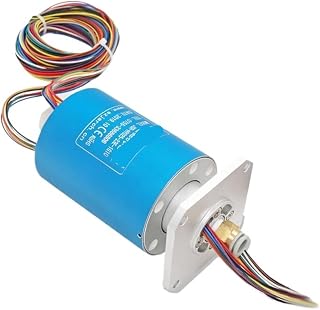 Gas-Electric Slip Ring Gas-Electro-Hydraulic Integrated Conductive Ring Flange-Mounted Rotary Electric (Color : F-1 Gas 12 Electricity)