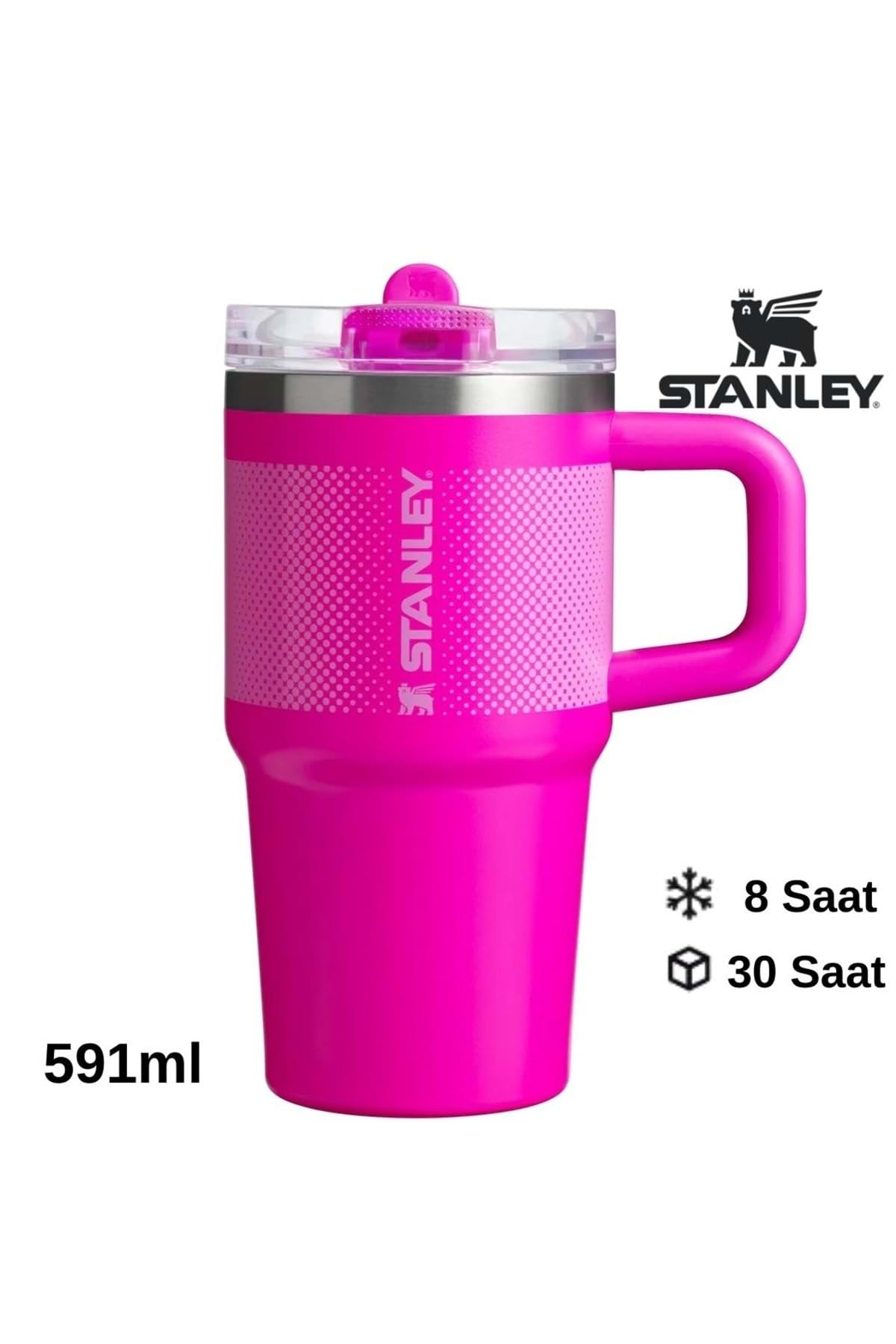 Stanley The Quencher Protour Flip Straw Termos 0,60 L Pipetli Termos 10-12484-098 Pembe