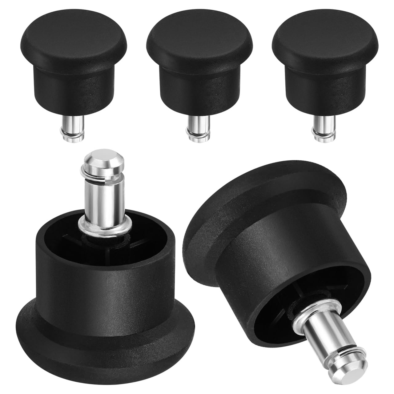VORCOOL 5pcs Chairs Glide Castors Glides Replacement Furniture Floor Gliders for Office Home(Black)