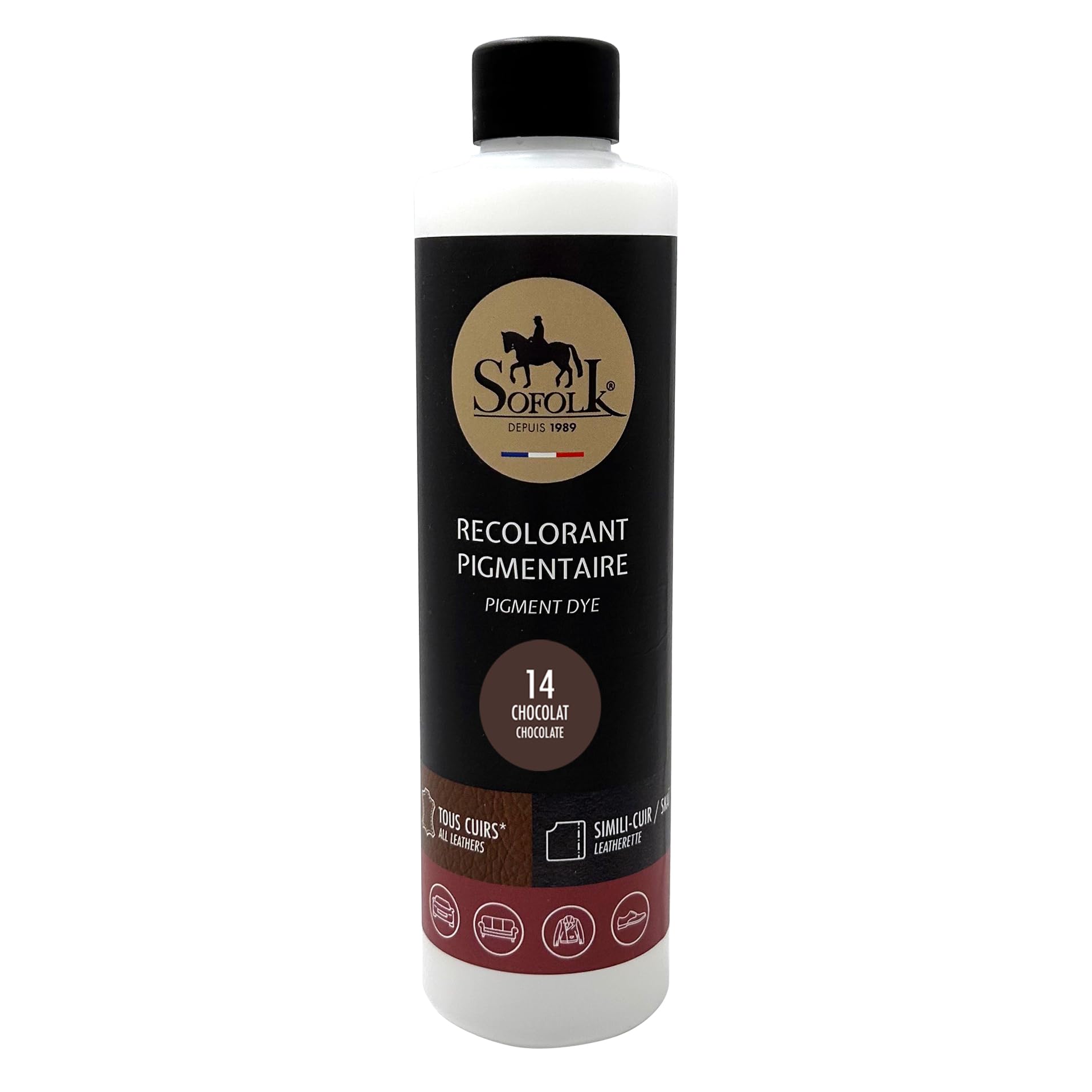 Sofolk - Pintura Cuero/Polipiel - Recoloración para cuero dañado, rayado, arañado, descolorido - Volante de coche, asiento de coche, sofá, zapatos - 125ml - 00-WHITE — view 36