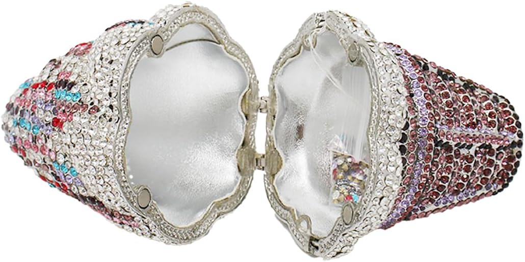 DJBM Cute Cupcake Rhinestone Clutch Diamond Crystal Purse Evening Bags for Women Party Wedding Cocktail Prom - Image 5