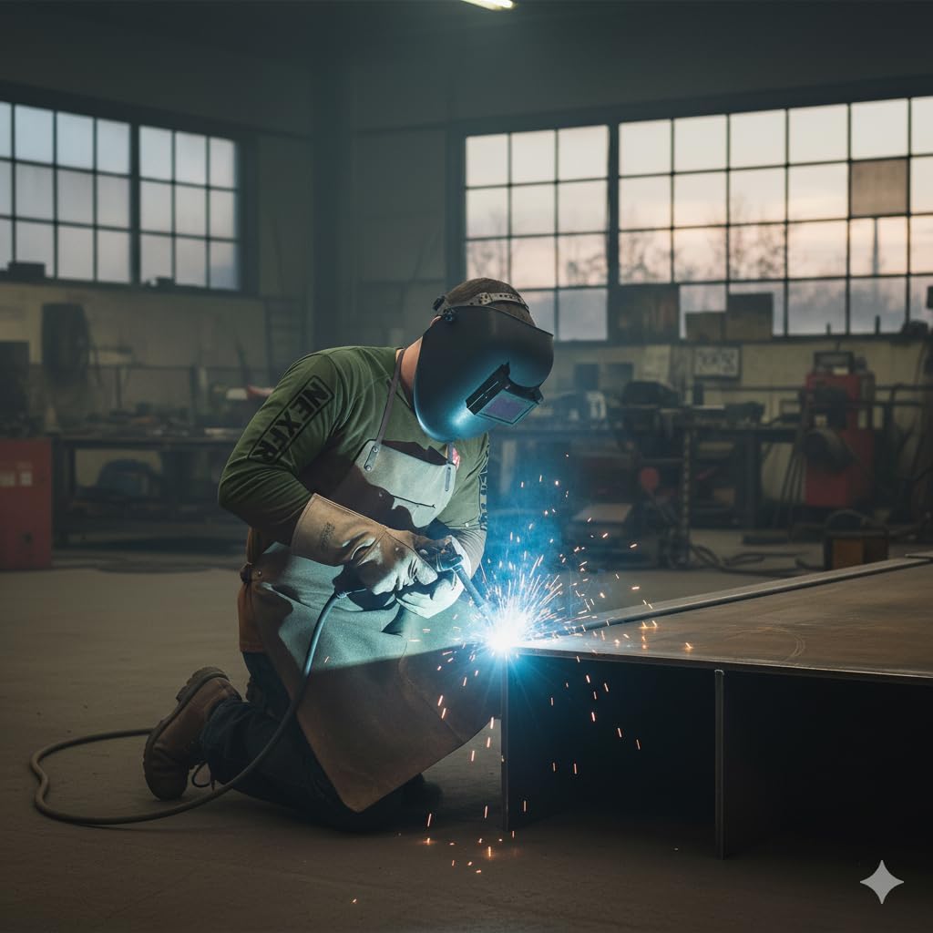 FR Shirts for Men | Double Stitched Long Sleeve Crew Shirt | NFPA2112 Light Weight Fire Retardant Welding Shirt - Image 2