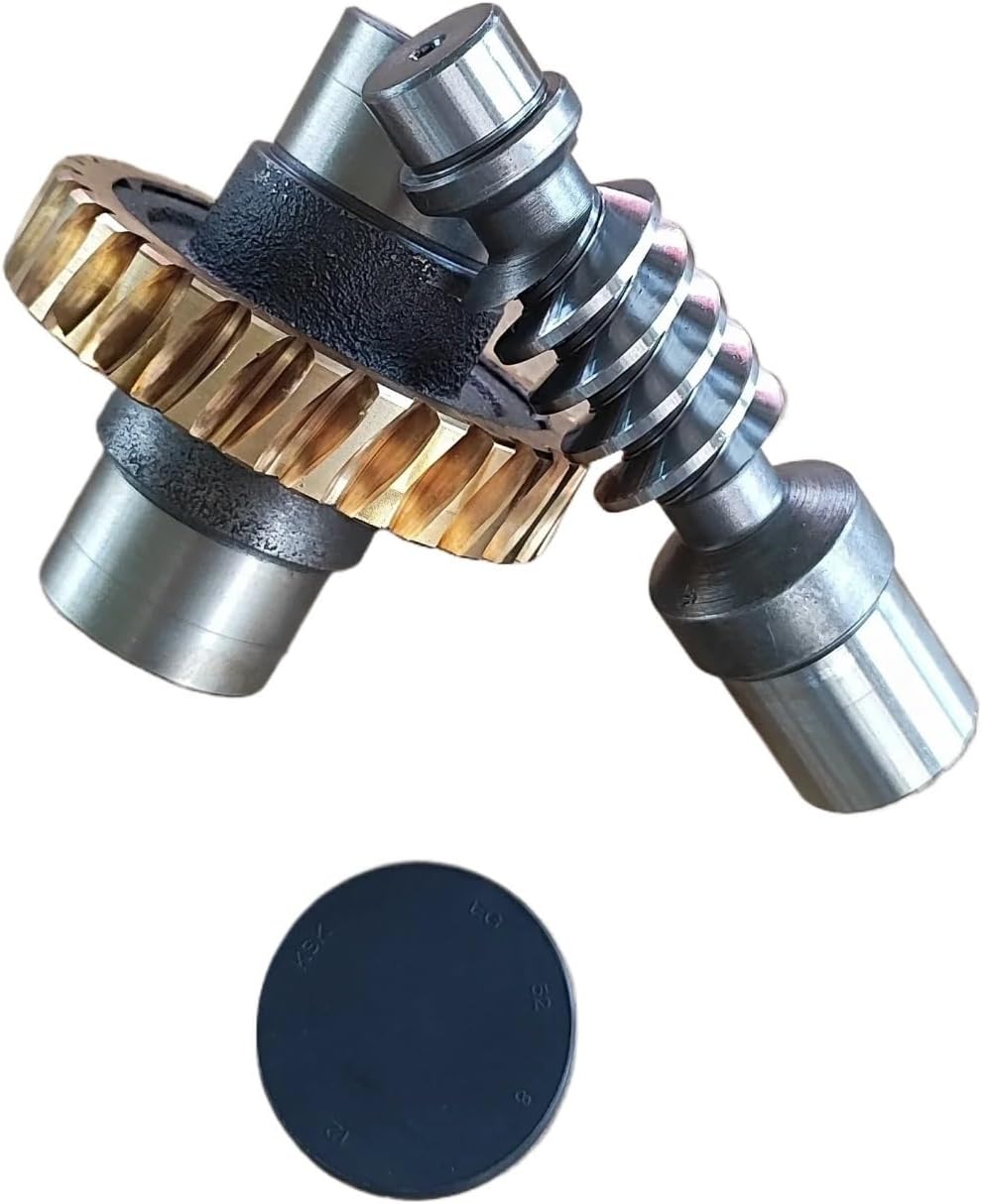 Tin Bronze Worm Gear and Worm for NMRV 50 Input Hole 11/14/19mm Output Hole 25mm Ratio 5/100 with Cover(Ratio 40 to 1,Input 14 mm)