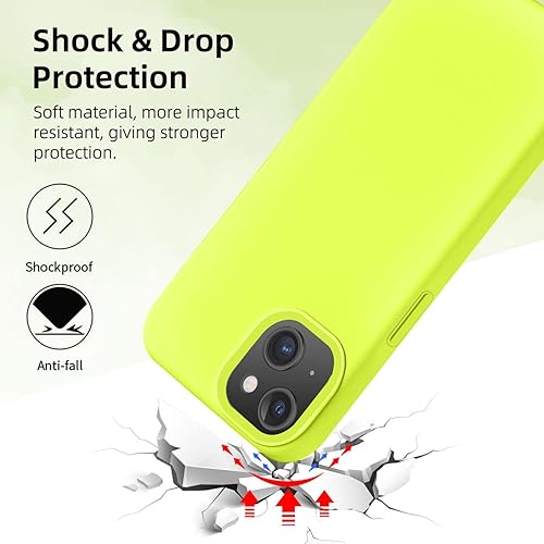 Miniatura 5 de Ownest Funda compatible con iPhone 13iPhone 14 de 6.1 pulgadas, funda protectora de silicona delgada a prueba de golpes con forro de microfibra