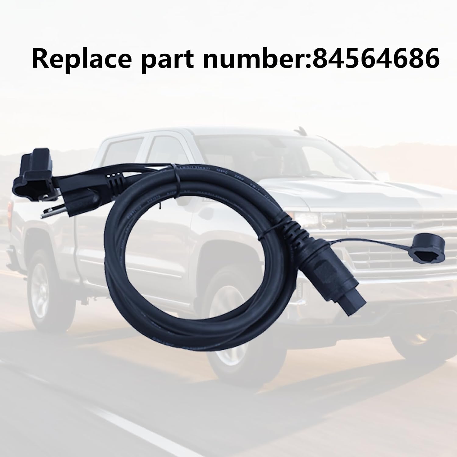 84564686 Block Heater Cable，Engine Coolant Heater Cable for Chevrolet 2019-2023 Silverado 1500/LD/LTD,2020-2024 GM 2500/3500 HD Duramax Trucks,for Buick Cadillac 2019-2022