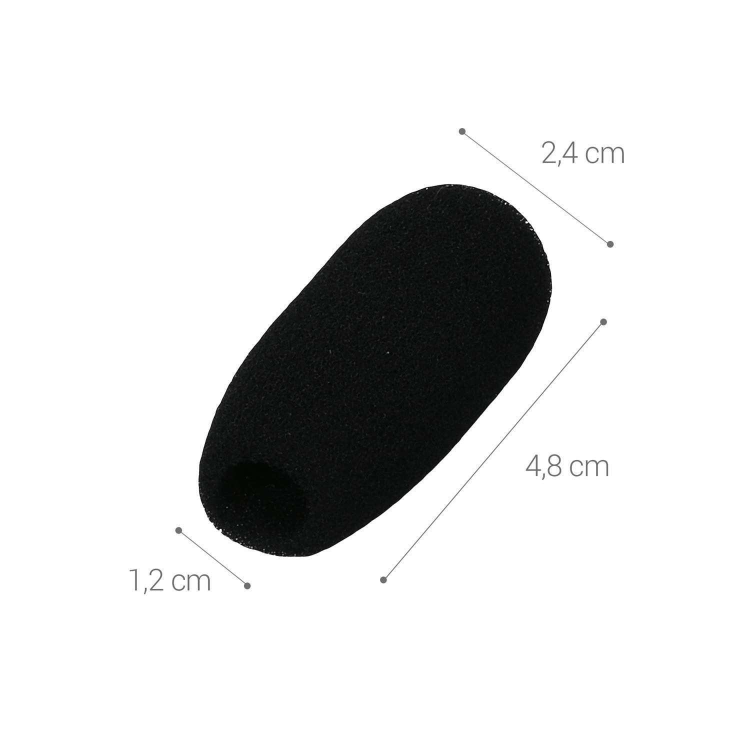 Set 5 Filtri Antipop Per Microfoni - Schiuma Nera 4,8x2,4x1,2cm | Antivento E Antirumore Per Conferenze - Foto 10