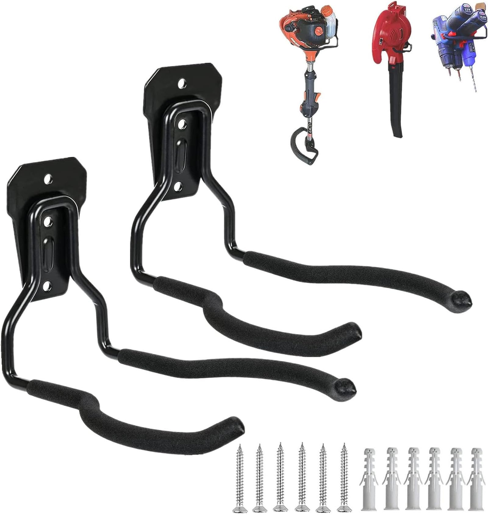 Hasthip 2Pcs Wall Hooks Heavy Duty, Utility Metal Garage Wall Hanger Hook, Wall Hanging Garage - View #5