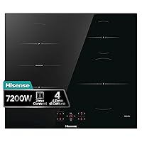 Hisense HI621FM - Piani Cottura a Induzione, 4 Zone di Cottura con Funzione Bridge
