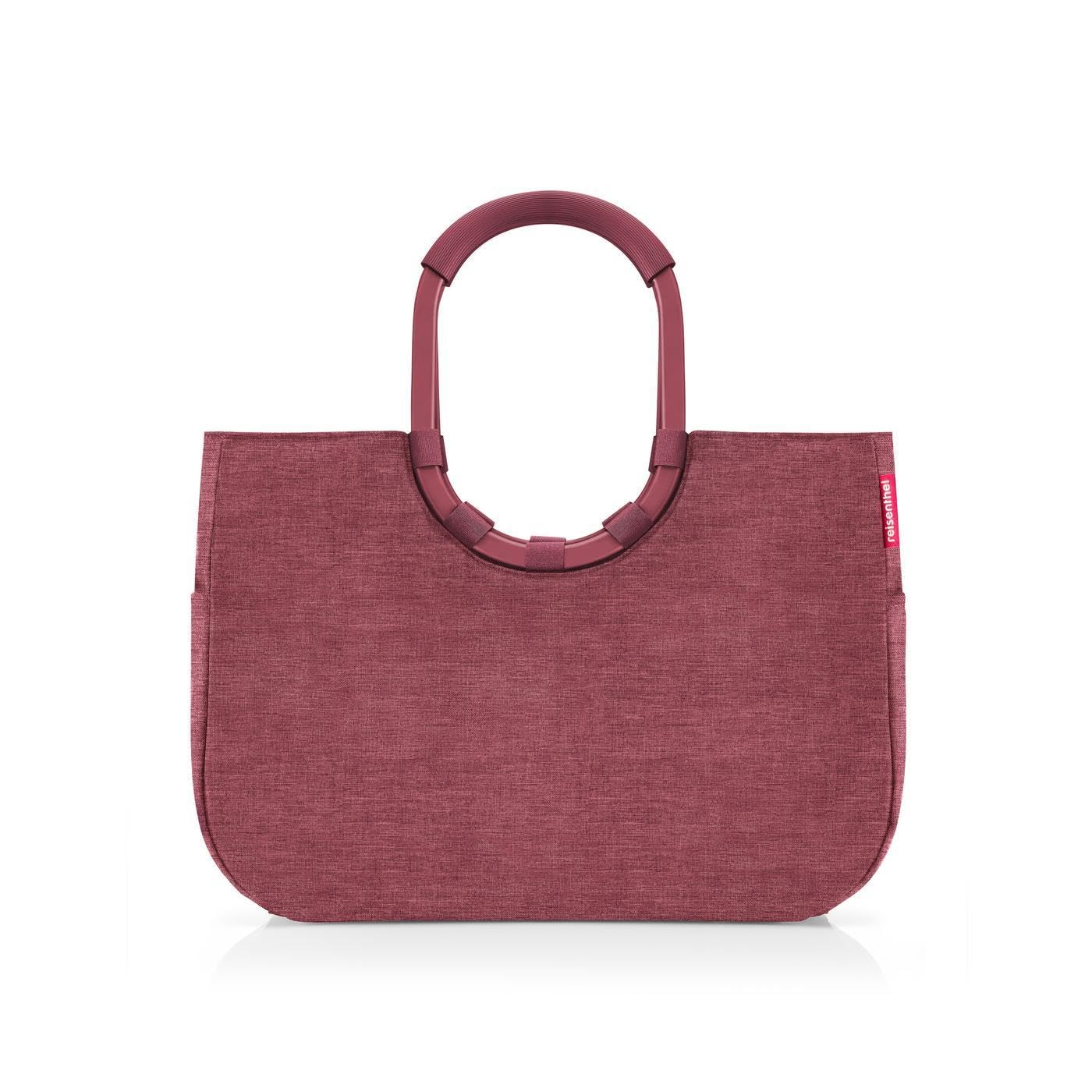reisenthel loopshopper L twist maroon – Stabiler Shopper mit Rundgriff aus recycelten PET-Flaschen