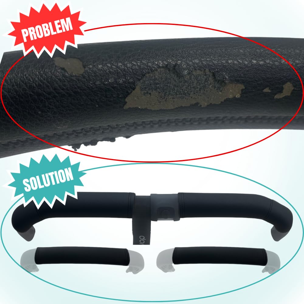PROTEC TIF | Pack de Fundas de Polipiel Compatible con Bugaboo Donkey 3 y 5 (Se colocan sobre las fundas originales)