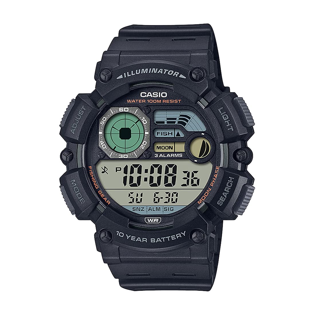 Casio Resin Digital Black Dial Unisex Watch-Ws-1500H-1Avdf, Black Band (B0BZJVYD9C) Amazon Price History, Amazon Price Tracker