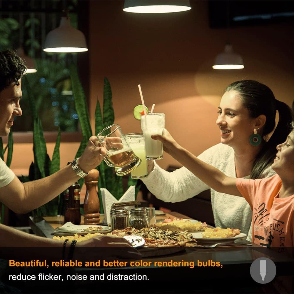 inShareplus LED Light Bulb, 16W E12 Base, 1500LM 120W Equivalent, Non-Dimmable, Nature White 4000K, 6Pack