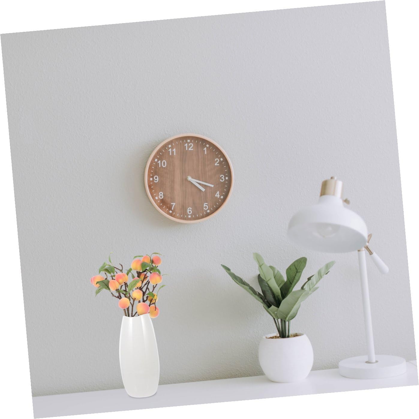 Artificial Peach Branches Faux Fruit Branches with Leaves Medium Size for Home Décor Flower Arrangement 2pcs Set