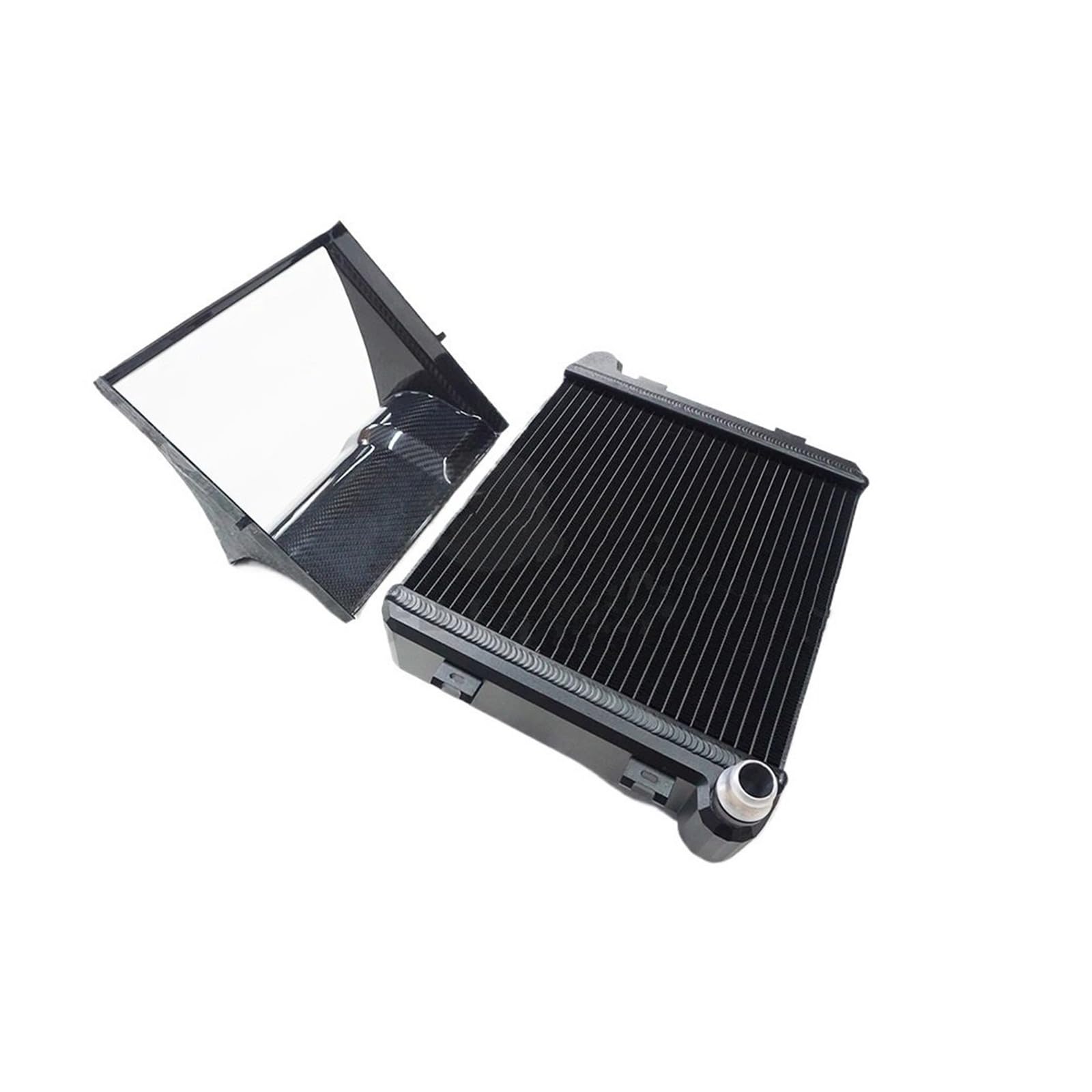 Pasuje Do Benz Klasa C AMG W205 C63 GLC63 GLE63 Chłodnice Układ Chłodzenia Wydajność CNC Intercooler Z Włókna Węglowego Intercooler do turbiny samochodowy