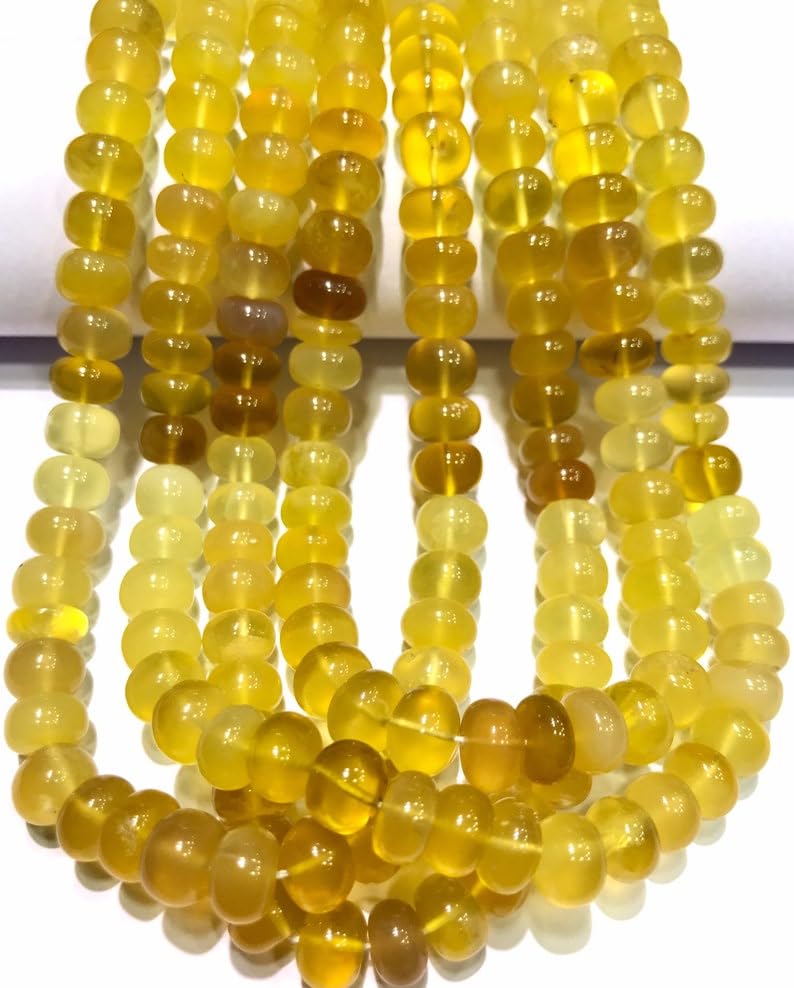 Perles en opale jaune 8mm pour bracelets bohèmes faits maison