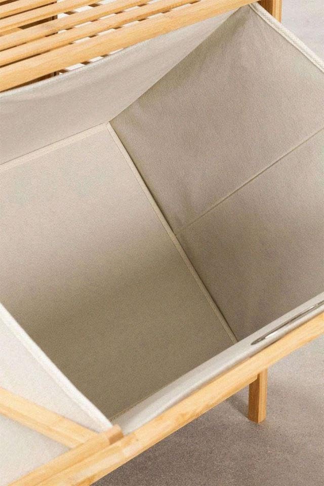 Digithome Bambu Xl Kirli Sepetli 2 Raflı Çok Amaçlı Banyo Düzenleyici Çamaşır Sepeti Organizer DB-0004 - Görsel 4