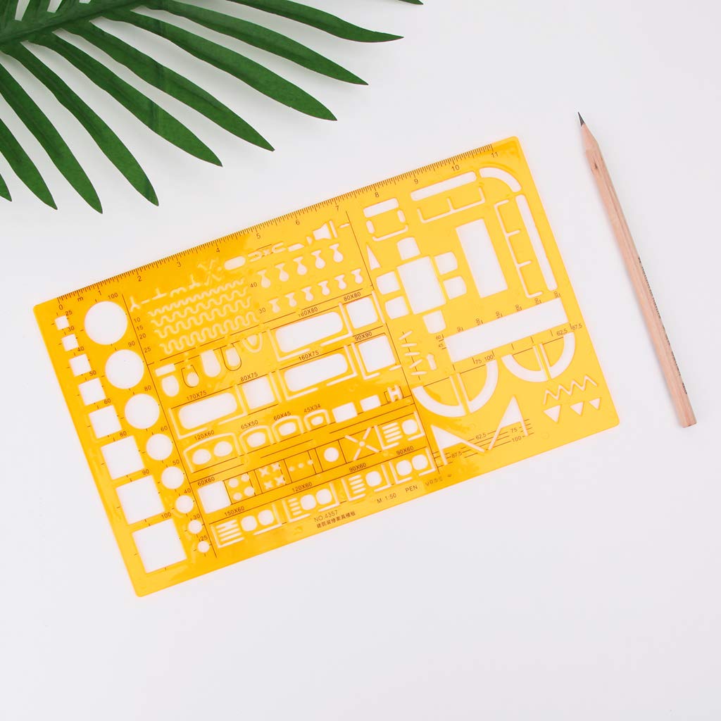 DIIOOMIEEU 1:50 Tailor Scale Math Architecture Engineer Ruler Drawing Drafting Template New - Image 5