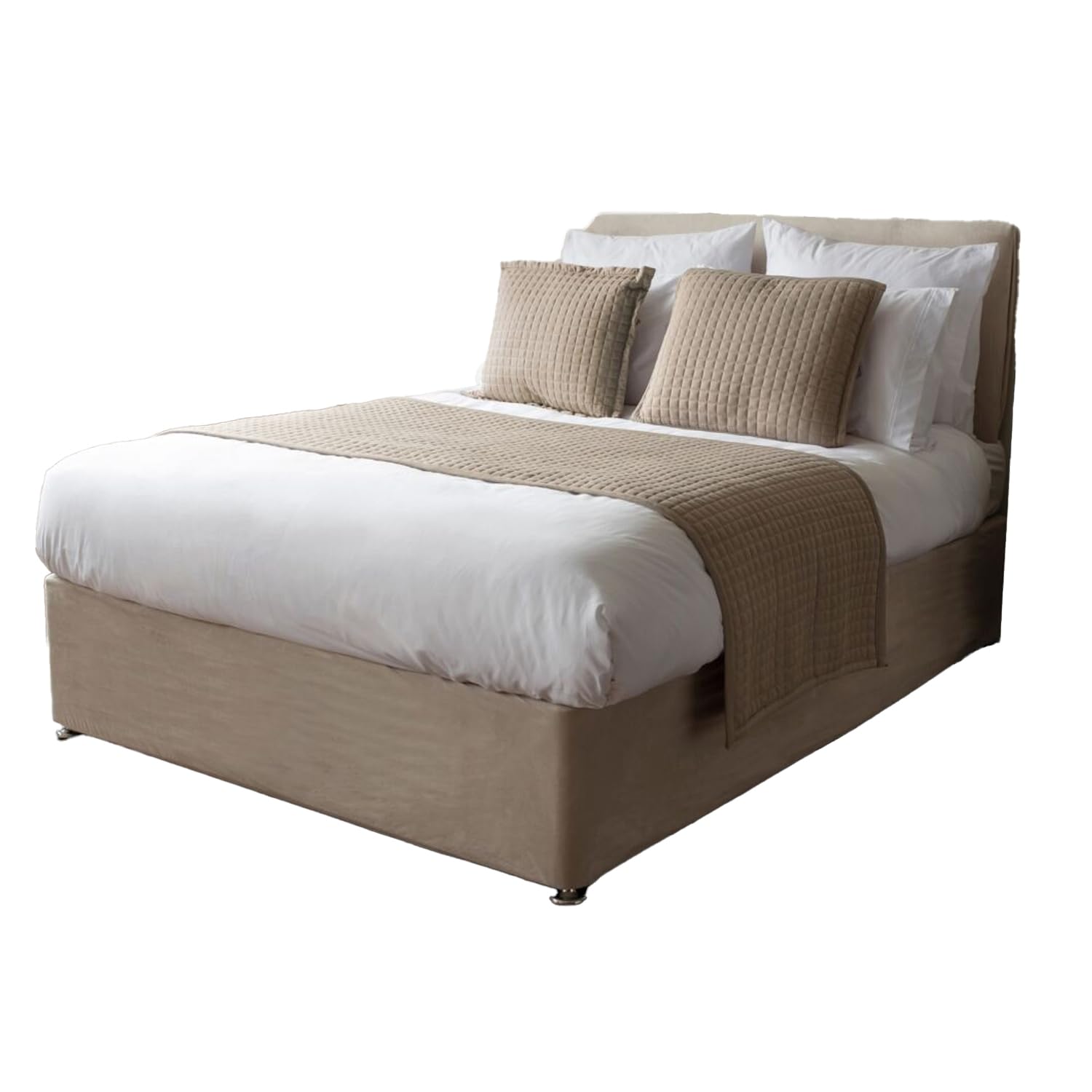 Crompton Quilted Jersey Feel Bed Runner in Mocha 70cm x 220cm Belledorm