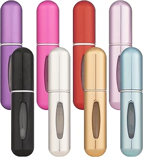 OBSCYON 8 Pcs Pack of 5ml Portable Mini Refillable Perfume Spray Atomizer Bottle Scent Pump Case1