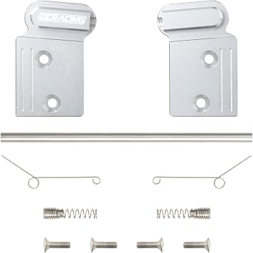 Aluminum Rear Axle Holder w/Spring for Tamiya Grasshopper 2 RC Off-Road Car Upgrade Parts (Silver)