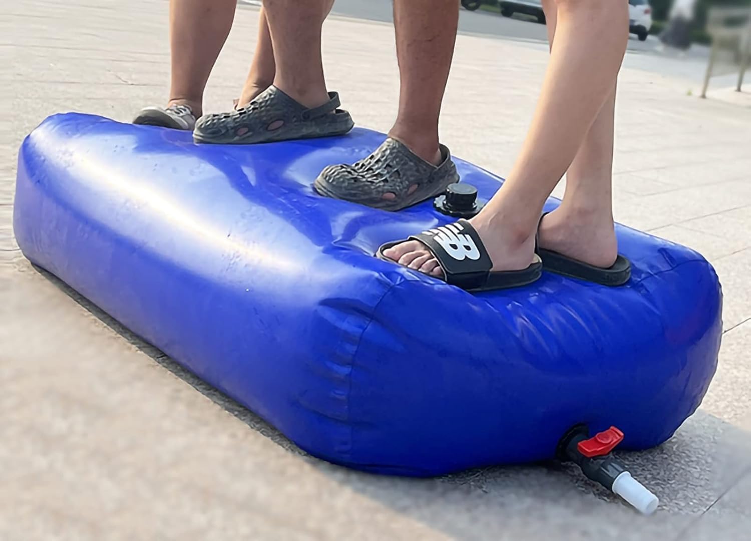 Foldable Portable Soft Water Bag Heavy Duty Water Bladder for Hiking Backpack, Portable Storage Containers with Spout, 100L/ 200L/ 300L/ 500L Plastic Water Bag(1.2x0.8x0.35 m/330 L/87 Gallon)