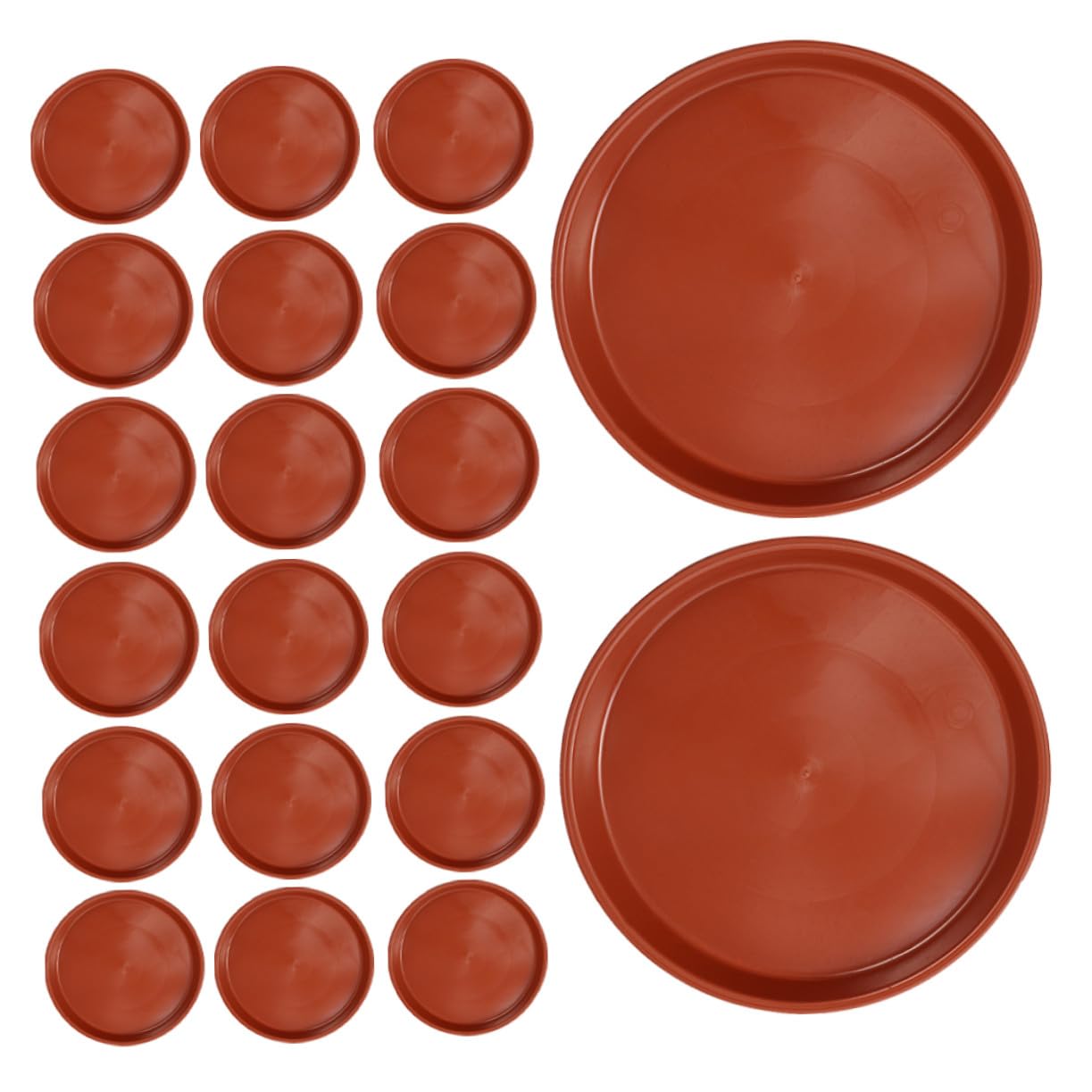 TOYANDONA 25piezas Bandeja para Macetas De Plástico Rojo Colector De Agua para Plantas Platillos Redondos para Bonsáis para Uso El Hogar Oficina y Jardín