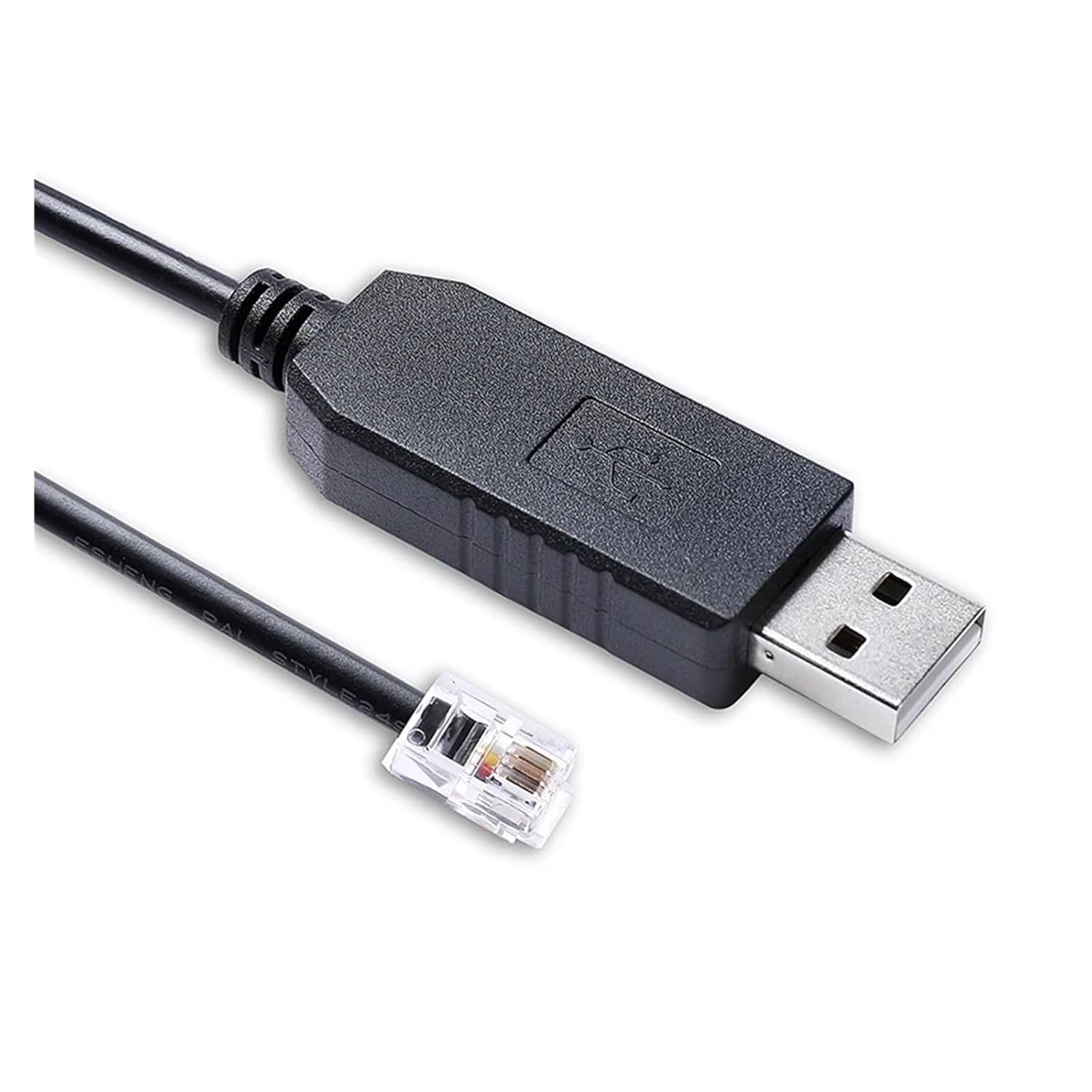 RS232 Serial Communication Cable PL2303 USB to RJ22 4P4C Fit for Connecting PC to Los-Andy Gemini System (Size : 3m, Color : Black)